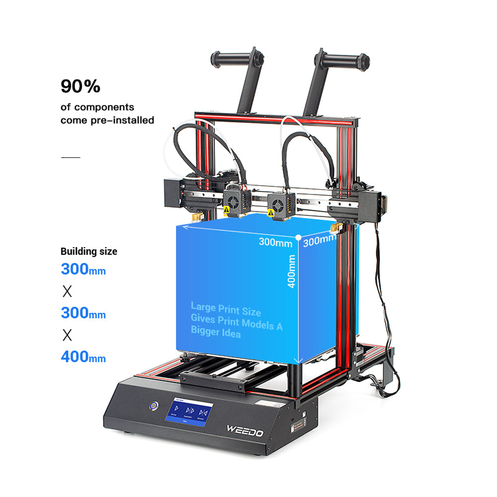 X40 Printer Weedo X40 Dual Extruder FDM 3D Printer (New 2020 Model) – The 3D ...